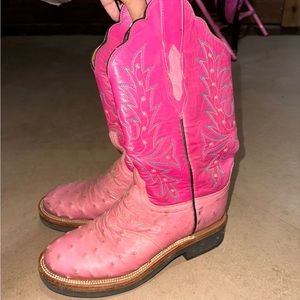 Lucchese 2000 pink cowboy boots